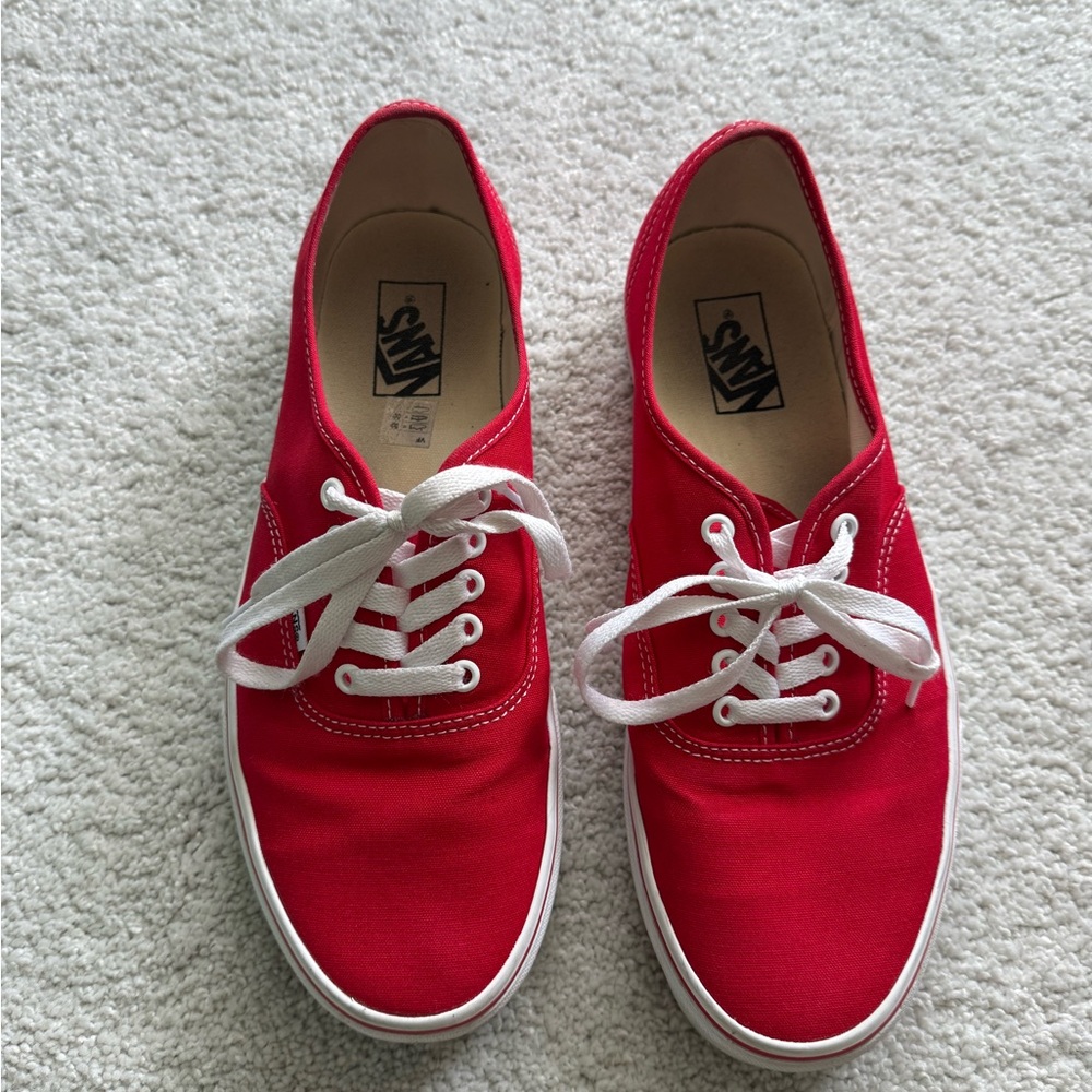 Vans Classic Red Sneakers with White Accents